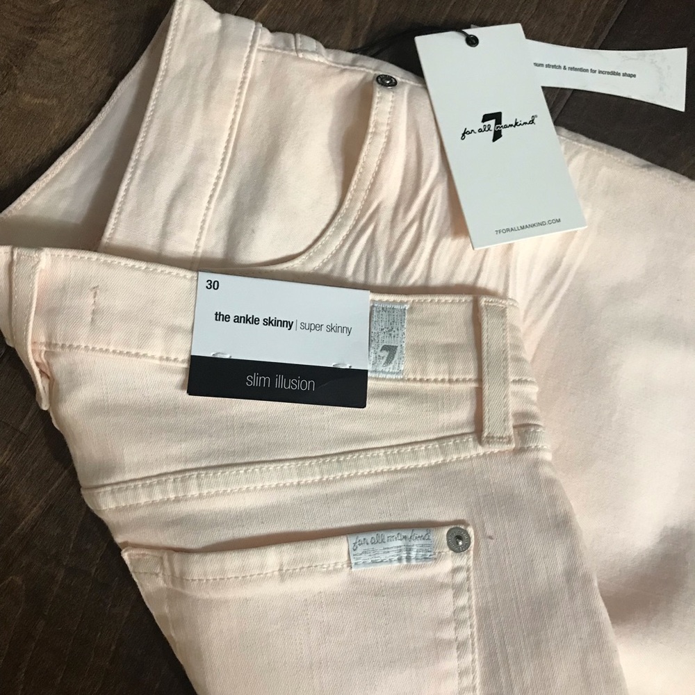 NWT 7 FOR ALL MANKIND Ankle Skinny Raw Hem Sz30 - Picture 6 of 8
